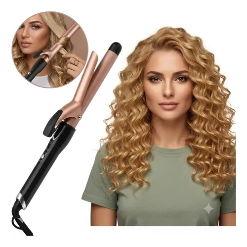 Modelador De Cachos Babyliss Profissional Cerâmico Bivolt Preto/rose Gold 127/220v