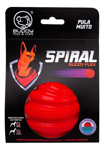 Bola Spiral Buddy Flex Bola Resistente E Pula Muito Buddy