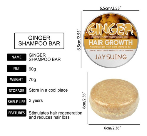 7 Barras De Xampu De Gengibre Para O Crescimento Do Cabelo