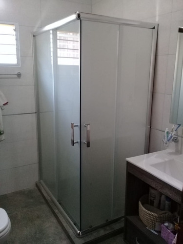 Box Ducha Cabina 90x90 Recto Esmerilado 6mm C/ Receptaculo