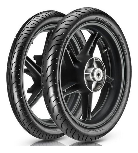 Par Pneu Vipal St 600 80/100-18 Dianteiro 100/90-18 Traseiro