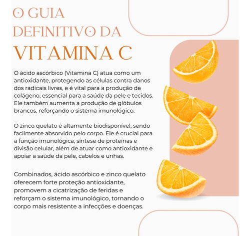 Vitamina C + Zinco Quelato 60 Cápsulas Lauton - 3 Unidades