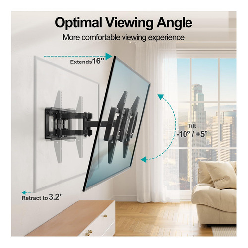 Monte De Tv De Movimiento Completo De Mount Pro Para La De A