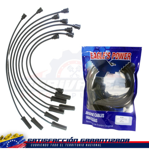 Cables Bujia 8 Cil Dodge 318 Ram 8mm Negro Gris 96-01