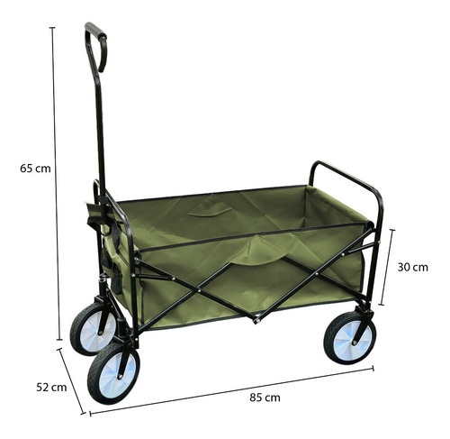 Imagen 5 de 7 de Carro Plegable Portatil Compras Zorra Camping Jardín Playa
