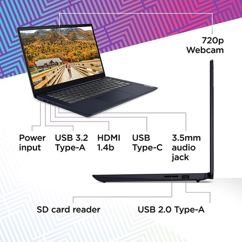 Imagen 4 de 7 de Notebook Lenovo Ideapad 3 14 Fhd Ryzen 5 8gb 256gb Radeon 7