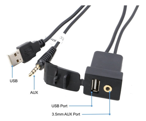 Cable De Extensión Usb Y Conector De Panel Recular Av ...