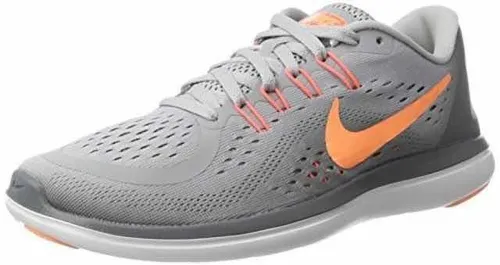 Tenis Nike Mujeres Flex Rn Gris naranja
