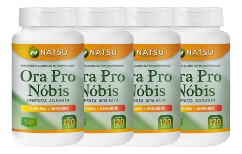 3 Ora Pro Nóbis Açafrão  É Gengibre 360comprimido 630mg