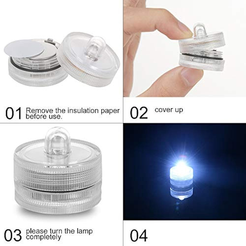 Luces Led Sumergibles Shymery, Lámparas De Té Impermeables, 