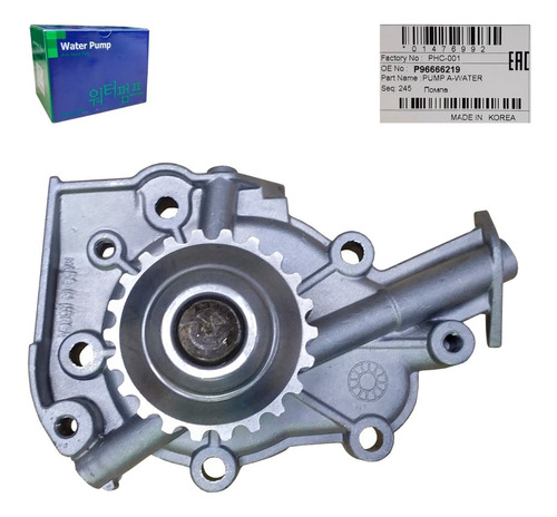 Imagen 2 de 6 de Bomba Agua Chevrolet Spark 2005 2006 2007 2008