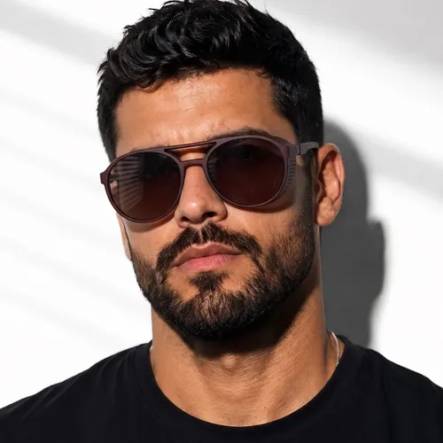 MLB 3931218159 Oculos De Sol Masculino Redondo Moderno Lancamento Top Lux JM