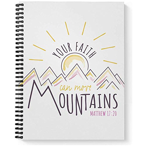 Cuaderno/espiral Religioso  Faith Moves Mountains  De 8...