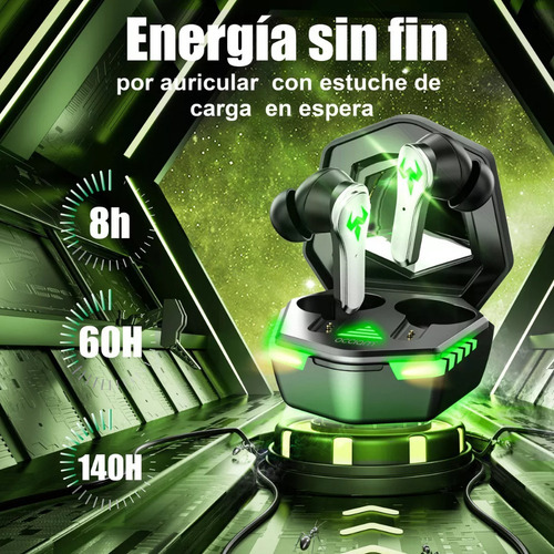 Audífonos Inalámbricos Para Juegos Bluetooth 5.2 Con Cancela