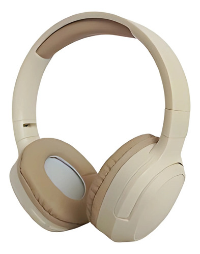 Fone De Ouvido Sem Fio Bt 40mm P/cartão Micro Sd Starmega Cor Bege
