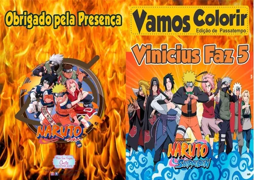 Livro de Colorir Infantil Naruto 50 Desenhos - No Magalu - Magazine Luiza