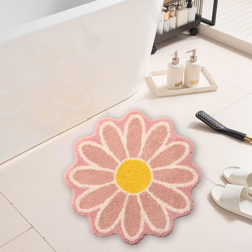 Um Tapete Flocado Em Forma De Margarida, Quarto, Sala De Est
