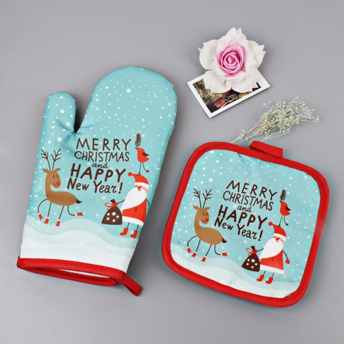 Manopla Horno Navidad Hornear Guantes Cocina Pasteles Tarta