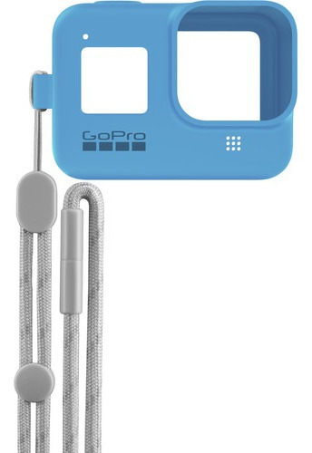 Funda Silicón + Cordón Ajustable Para Gopro Hero8 (bluebird)