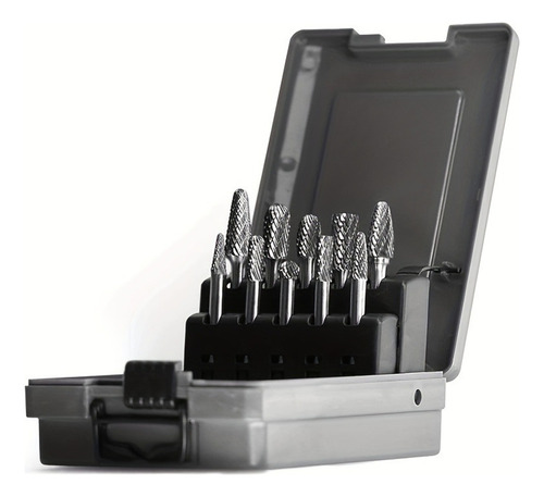 Kit De Rebarbas De Metal Duro De 1/4 Broca De Moagem Com Has