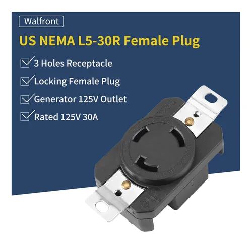 L5-30r 30a Bloqueo De 125v Receptáculo De Salida De Pared Us