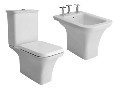 Inodoro Largo Ferrum Milena Depósito Tapa Asiento Bidet