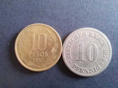 Moneda Alemania 10 Pfenning 1874 Ceca E (c1classic)