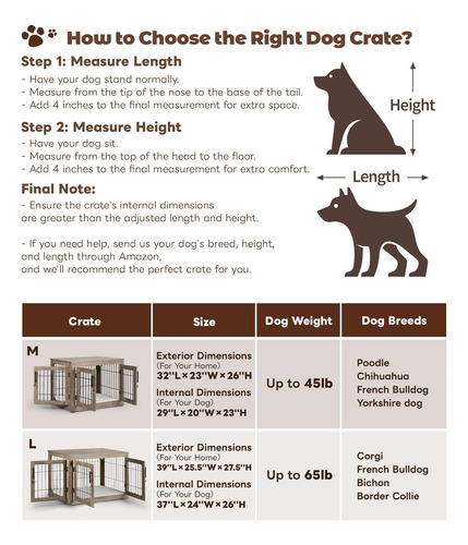 Muebles De Jaula Para Perros Con Almohadilla Gris Greige