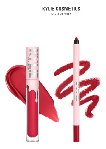 Kylie Cosmetics Lip Kit Labial Líquido + Delineador Mate Mary Jo K 402