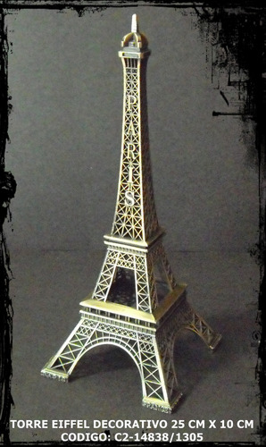 Imagen 3 de 4 de Torre Eiffel (paris-francia) Metalica 25 Cm Decorativa