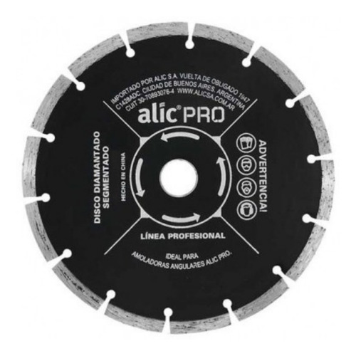 Disco Corte Amoladora 115mm Segmentado Alic Alto Rendimiento