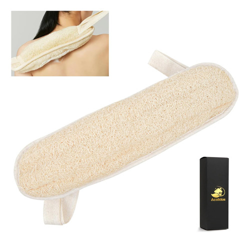 Esponja Exfoliante De Lufa Natural Para La Espalda, Larga, P