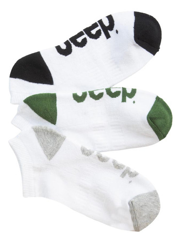 Calcetines Deportivos Jeep Set 3 P013 Blanco Para Hombre