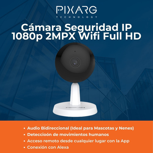 Imagen 2 de 8 de Cámara Seguridad Ip 1080p Audio Bidirec. Det. Humana Foscam