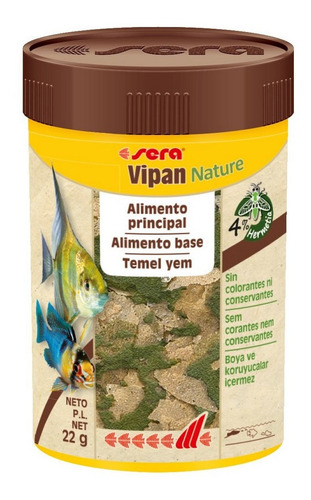 Alimento para peces tropicales Sera Vipan Nature 22gr