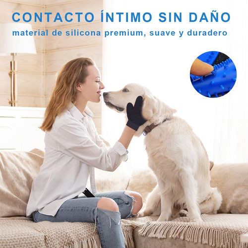 2 Pzas Guantes Removedor Pelo Para Mascotas, Un Par Guantes