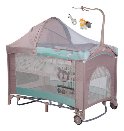 Cuna Corral D Bebe Rocking Dreams 2 En 1 Mecedor Beige Beige Osos