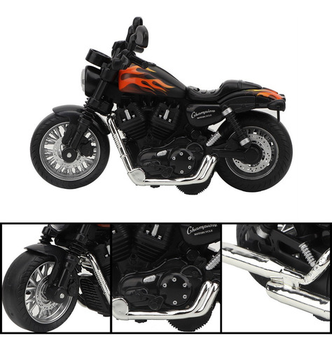 Modelo De Moto Eléctrica Toy Alloy Motorcycle Light Music