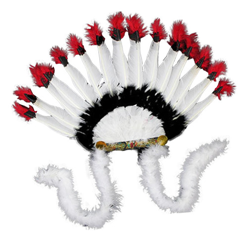 Tocado De Plumas Sombrero Indio Para Disfraz De Carnaval