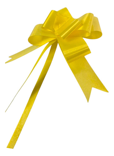 Moños Mágicos Chicos(25cm) X100 Unidades Colores Brillantes Amarillo Moño Amarillo 25 Cm