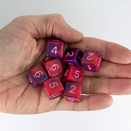 Paladin Juego De Rol Dados Rojos Y Morados Juego De 8 D6 De
