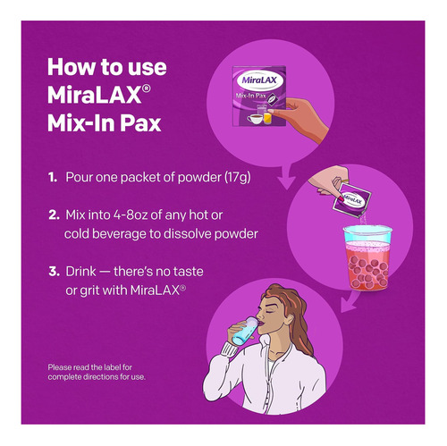 Miralax Constipação Suave Reivindicação Em Pó Laxante, De De