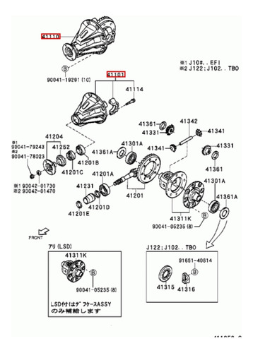Grupo Trasmisión Trasera Original Toyota Terios 2002-2007
