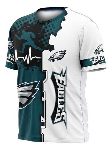 Camiseta Para Hombre Equipo De Rugby Nfl Philadelphia Eagles