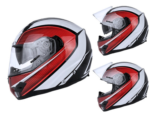 Casco Cerrado Para Motociclistas Con Diseño Audaz Y Moderno