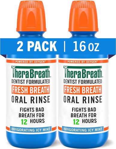 Therabreath Enjuague Bucal Para Aliento Fresco, Formulado Po