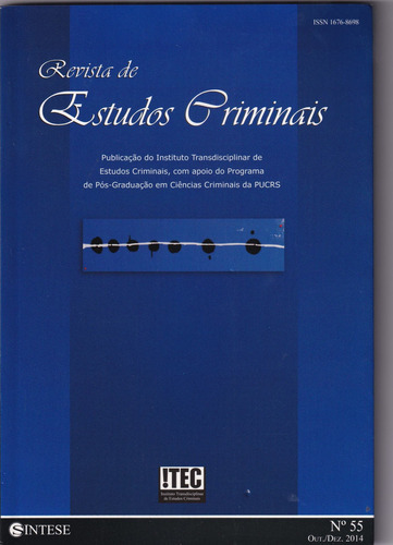 Revista De Estudos Criminais - N. 55, De Elton José. Editora Diversos, Capa Mole Em Português