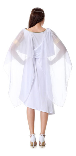 Hapnbcele Disfraz De Diosa Griega Vestido De Toga Blanco Clá
