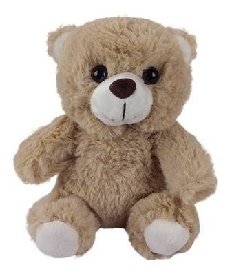 Urso/ursinho De Pelúcia 15cm Sentado Bege