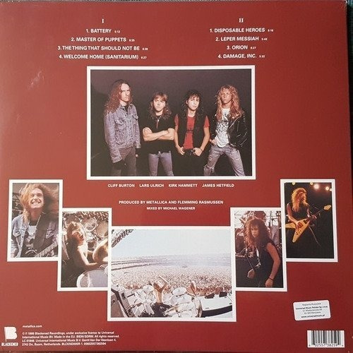 Imagen 2 de 5 de Metallica Master Of Puppets Vinilo Nuevo Musicovinyl